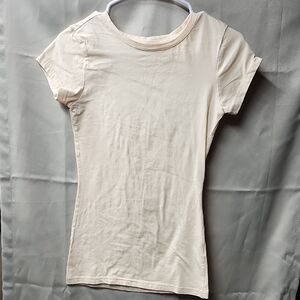 Womens Peach Short Sleeve Tee Size S